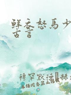 鲜衣怒马少年郎古言