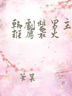 韩剧双男主大尺推荐最火