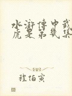 水浒传中武松打虎是第几集