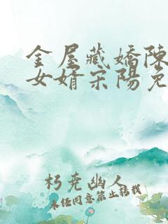 金屋藏娇陈丽珍女婿宋阳免费阅读