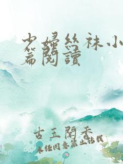 少妇丝袜小说短篇阅读