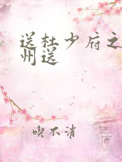 送杜少府之任蜀州送