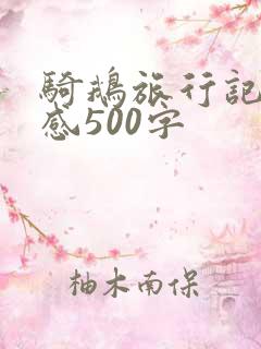 骑鹅旅行记读后感500字