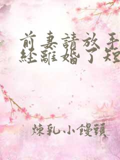 前妻请放手我已经离婚了短剧