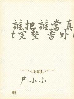 谁把谁当真txt完整 番外网盘