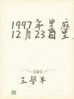 1997年农历12月23日生辰八字