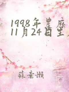 1998年农历11月24日生辰八字