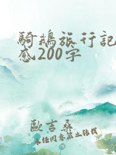 骑鹅旅行记读后感200字