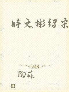 时文彬绍宋结局