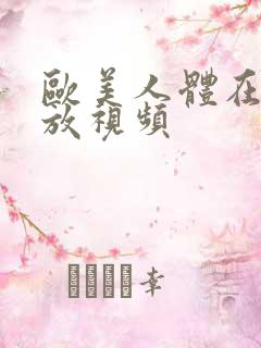 欧美人体在线播放视频