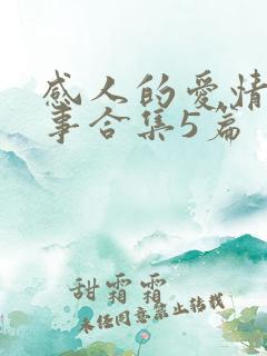 感人的爱情小故事合集5篇 感人的爱情小故事合集5篇