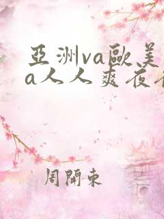 亚洲va欧美va人人爽夜夜嗨