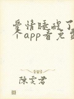爱情睡醒了在哪个app看免费的电视剧