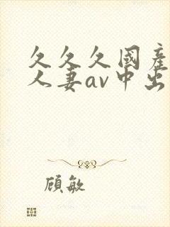 久久久国产精品人妻av中出