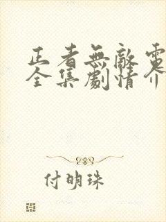 正者无敌电视剧全集剧情介绍