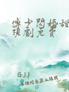 傅少闪婚甜妻电视剧免费