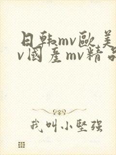 日韩mv欧美mv国产mv精品