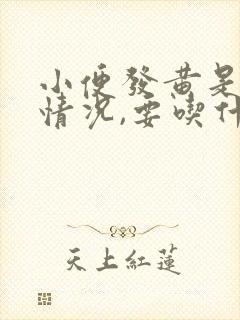 小便发黄是什么情况,要吃什么药治疗?