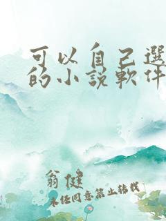可以自己选剧情的小说软件