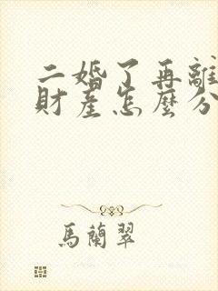 二婚了再离婚了财产怎么分割