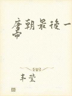 唐朝最后一任皇帝