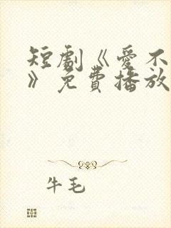 短剧《爱不自知》免费播放在线观看
