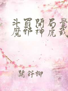 斗罗开局觉醒暗魔邪神虎武魂