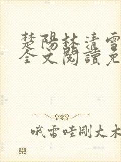 楚阳林清雪小说全文阅读免费
