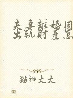 夫妻离婚因男方出轨财产怎么分配