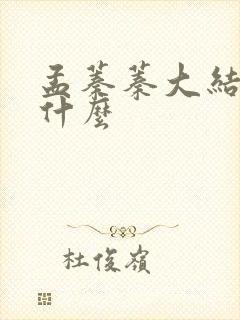 孟蓁蓁大结局是什么