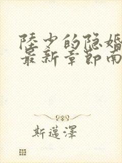 陆少的隐婚罪妻最新章节南溪