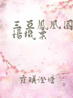 三亚凤凰国际机场机票