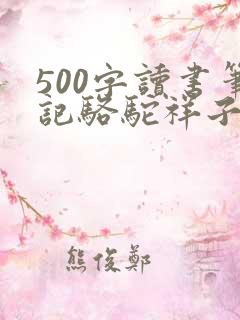 500字读书笔记骆驼祥子
