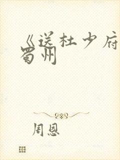 《送杜少府之任蜀州