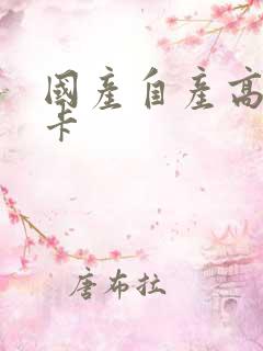 国产自产高清不卡