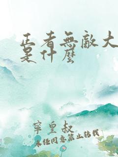 正者无敌大结局是什么