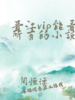 晋江vip能看所有的小说吗