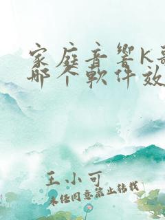 家庭音响k歌用哪个软件效果比较好?
