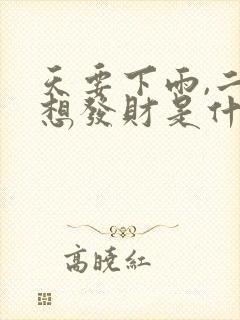天要下雨,二八想发财是什么生肖