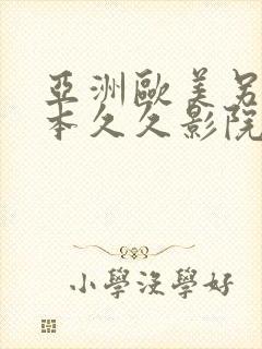 亚洲欧美另类日本久久影院