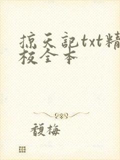 掠天记txt精校全本