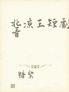 北凉王短剧免费看