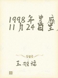 1998年农历11月24日生辰八字