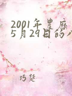 2001年农历5月29日的八字