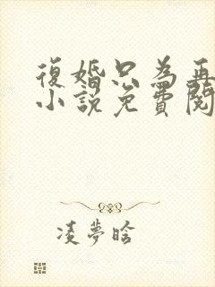 复婚只为再上我小说免费阅读