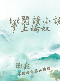 txt阅读小说掌上娇奴