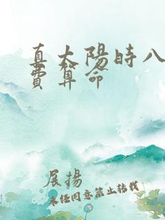 真太阳时八字免费算命