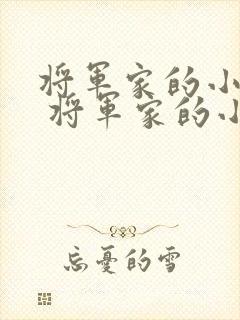 将军家的小娘子 将军家的小娘子