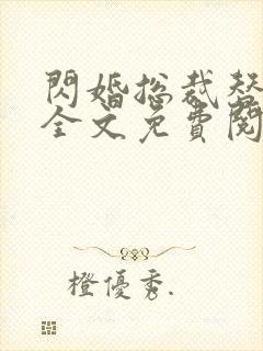 闪婚总裁替嫁妻全文免费阅读
