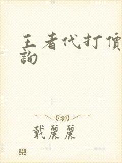 王者代打价格咨询